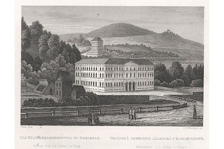 Karlovy Vary nemocnice, Kapper,  oceloryt, 1855