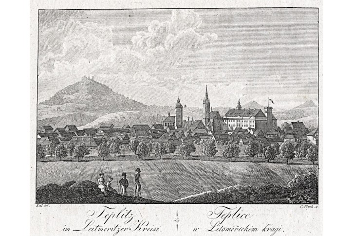 Teplice, Hyllos, mědiryt , 1820