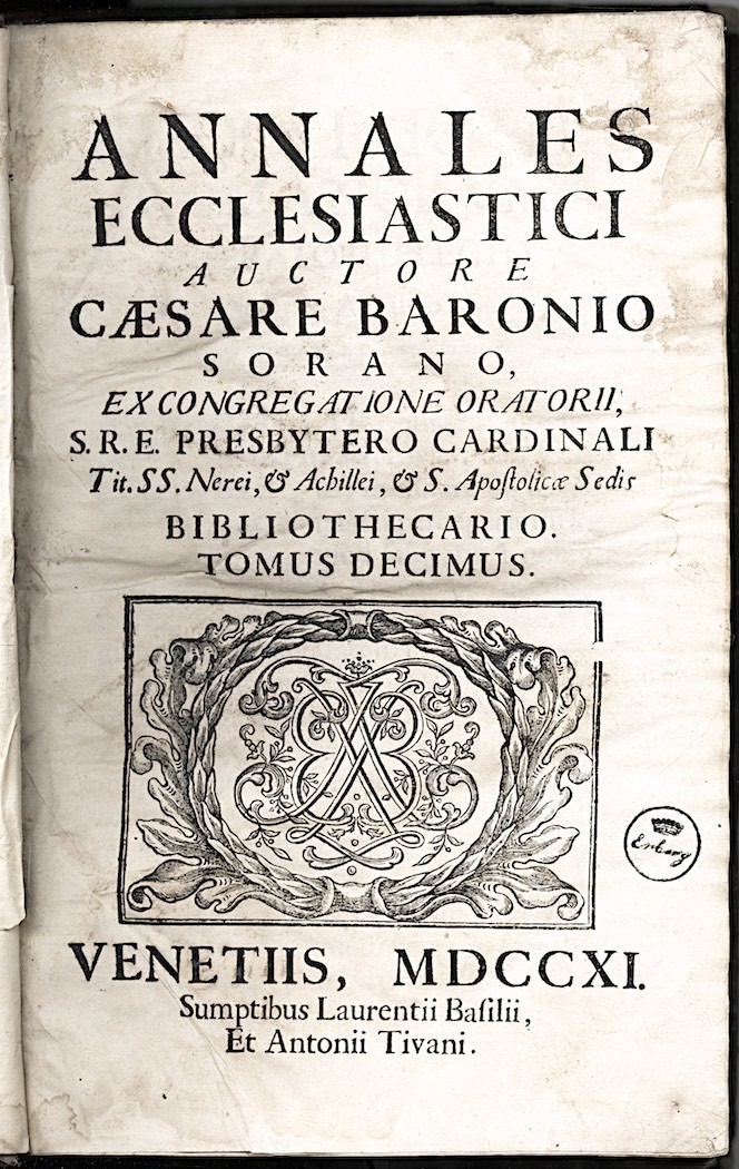Annales Ecclesiastici Tom X Venezia 1711 Antikvariat Bretschneider