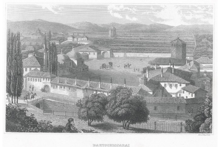 Bachčisaraj, Meyer,  oceloryt, 1850