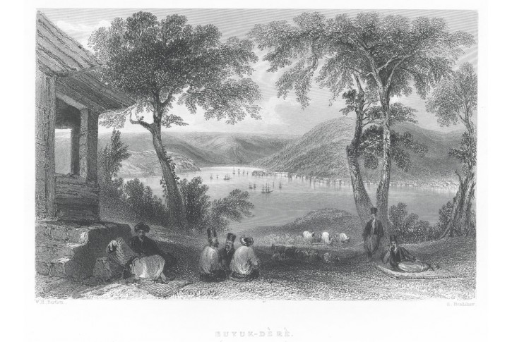 Büyük Dere, Bartlett, oceloryt, 1840