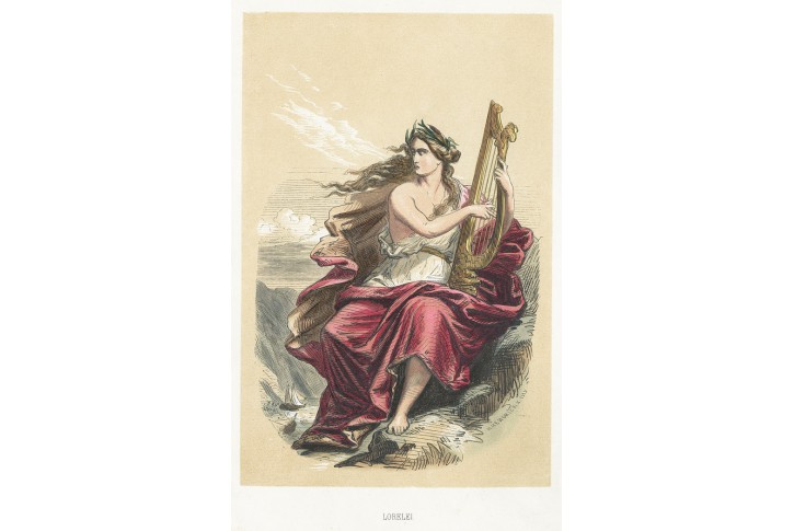 Lorelei, kolor. litografie, (1870)