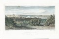 Praha panorama, Lange, kolor. oceloryt, 1841