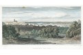 Praha panorama, Lange, kolor. oceloryt, 1841