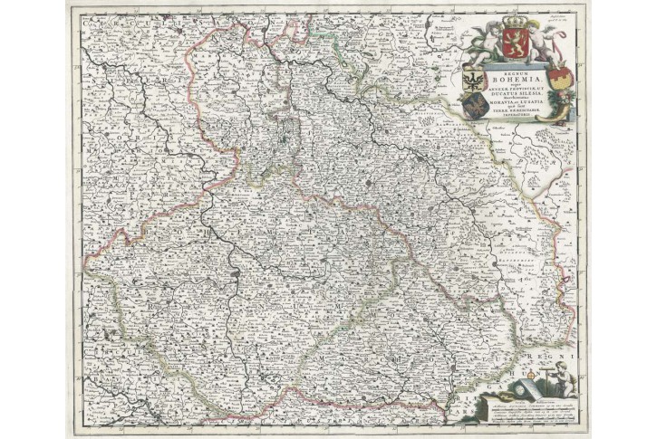 Bohema Reg., Witt de Fr., kolor. mědiryt 1690