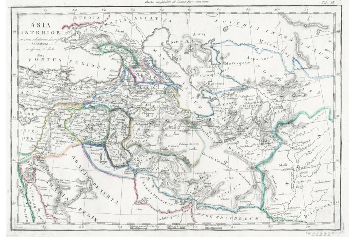 Asia Interior, Mollo, mědiryt, 1809