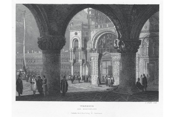 Venezia San Marco, Creuzbauer, oceloryt, (1840)