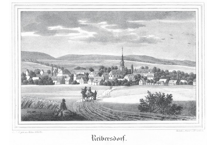 Rybarzowice - Reibersdorft ., litografie, 1837