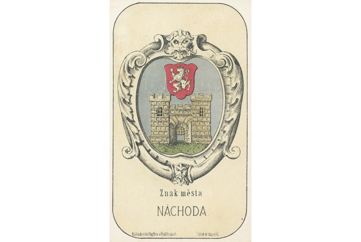 Náchod, chromolitografie, 1880