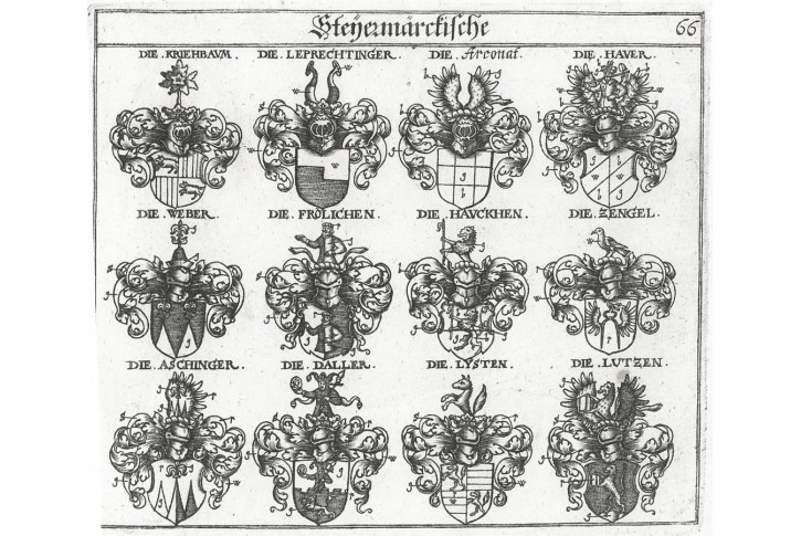 Steyermäckische 66, Siebmacher, mědiryt , 1772