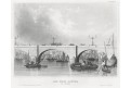 London New Bridge , Meyer, oceloryt, 1850