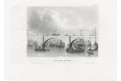 London New Bridge , Meyer, oceloryt, 1850