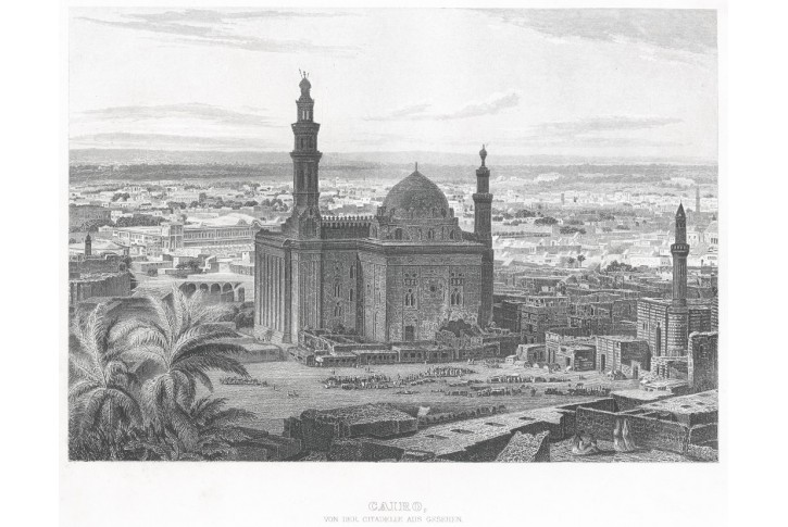 Kahira Cairo II., Meyer, oceloryt, 1860