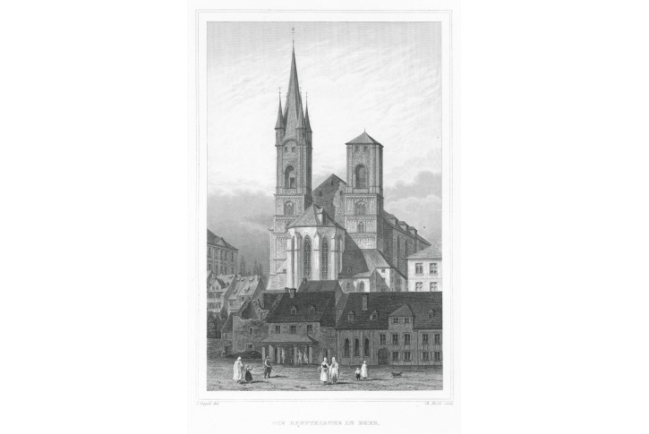 Cheb sv. Mikuláš, Lange, oceloryt, 1842