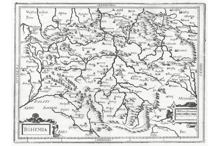 Merian M : Bohemia, mědiryt 1664