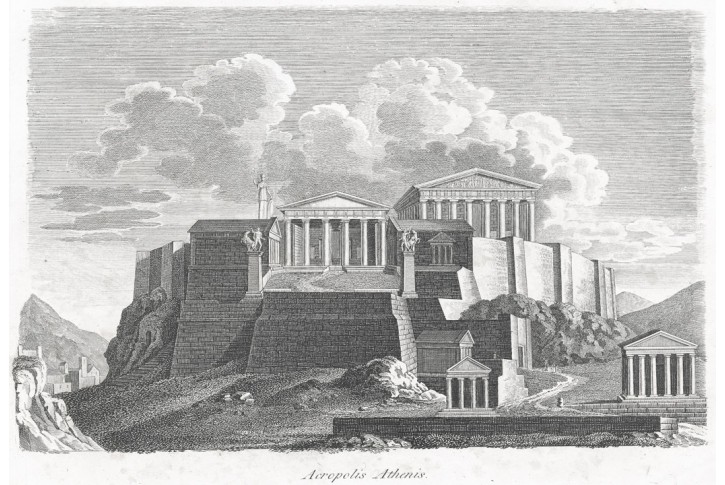 Atény Akropolis, mědiryt, (1810)