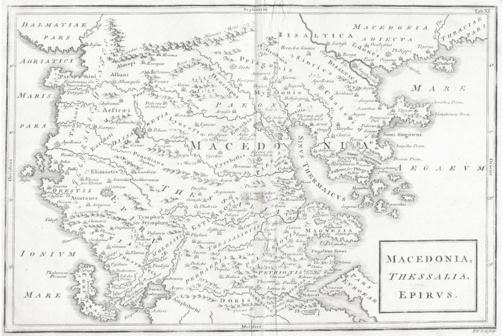 Macedonia et Thracia, Hurst, mědiryt, 1808