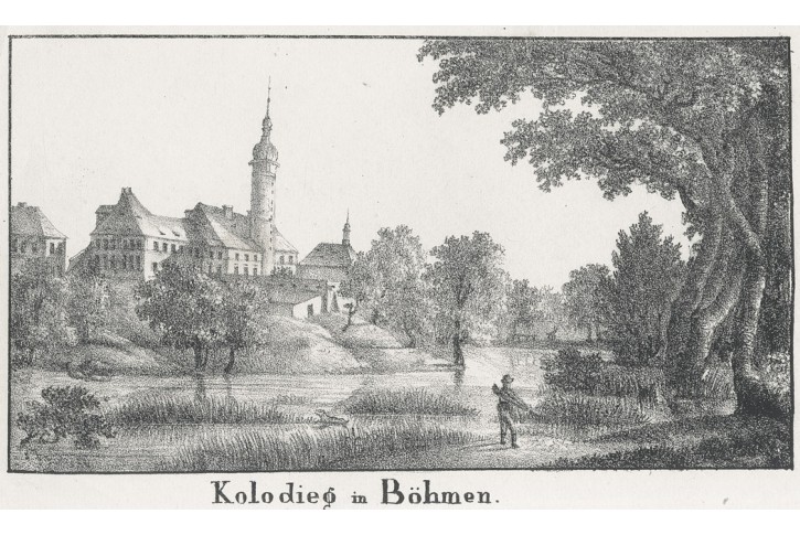 Koloděje, podle Venuta,  litografie, (1830)