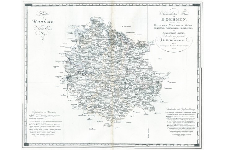 Kinderman I. K.: Boehmen Nordost,  mědiryt, 1802