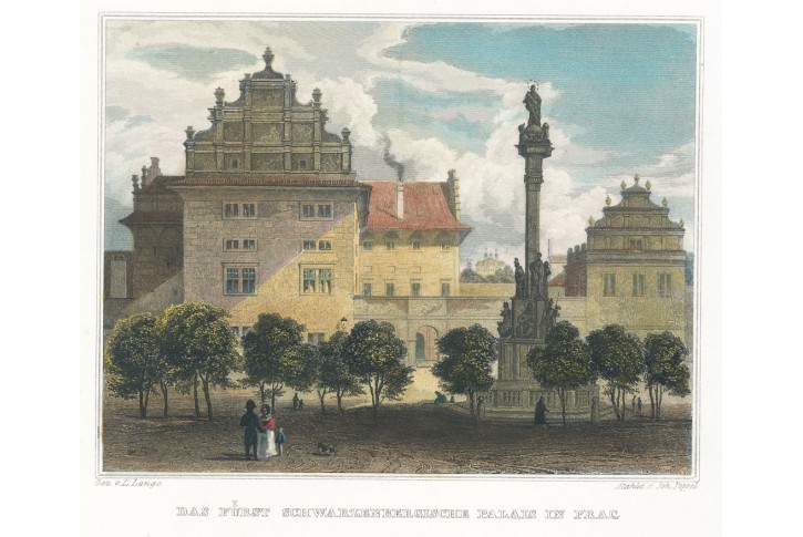 Praha Švarcenberský , Lange, kolor ocelo, 1841