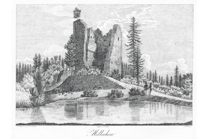 Melechov, Heber, litografie, 1843