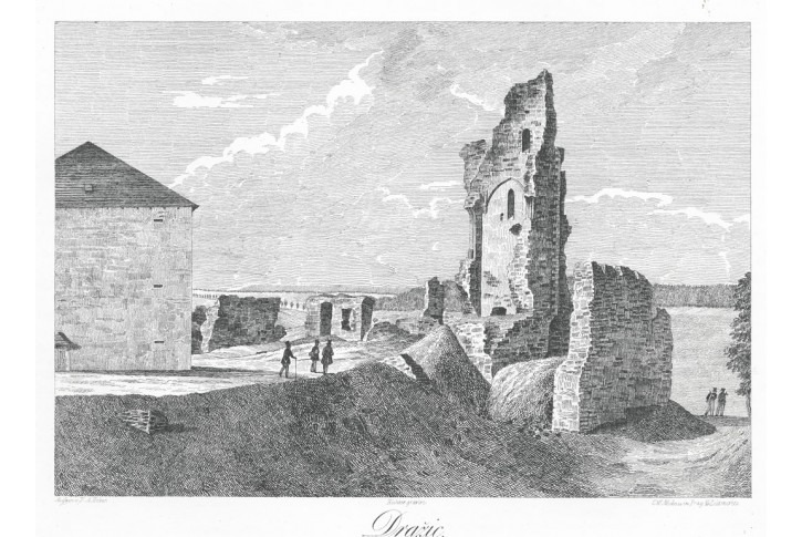 Dražice, Heber, litografie, 1843