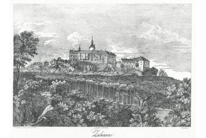 Zbiroh , Heber, litografie, 1844