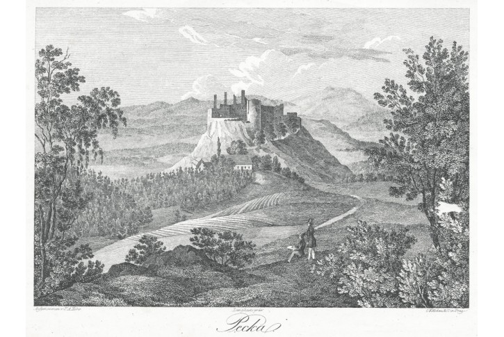 Pecka, Heber , litografie, 1844