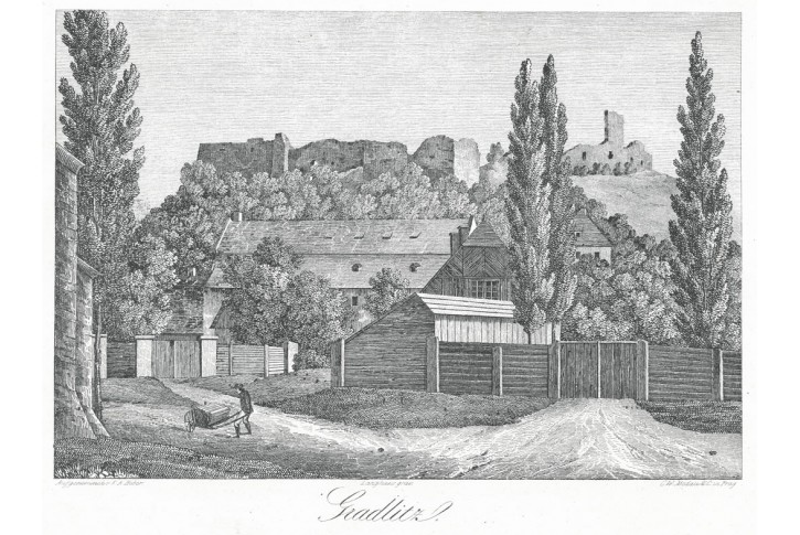 Choustníkovo Hradiště, Heber, litografie, 1844