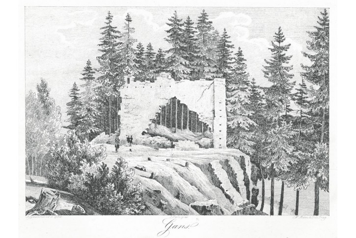 Gans, Heber , litografie, 1848