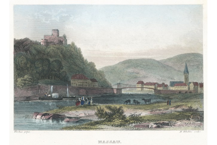 Nassau, kolor. oceloryt, 1850