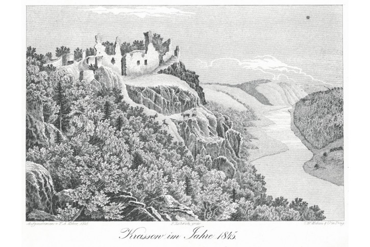 Krašov, Heber, litografie, 1845