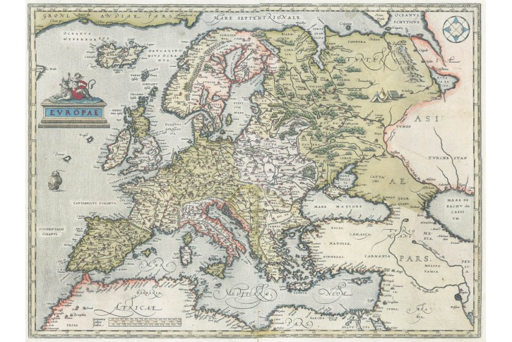 Ortelius A. : Europae, mědiryt, 1592