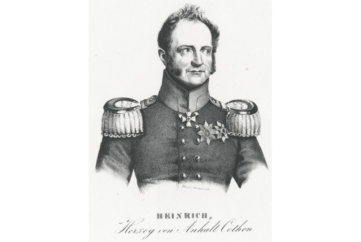 Heinrich v. Anhalt Cothen, litografie, (1830)