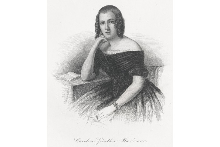 Caroline Günther Bachmann, litografie, (1830)