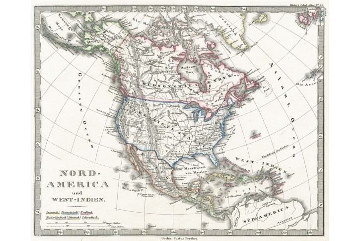 Nord America, Stieler,  oceloryt, 1878