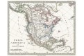 Nord America, Stieler,  oceloryt, 1845