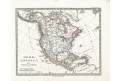 Nord America, Stieler,  oceloryt, 1845