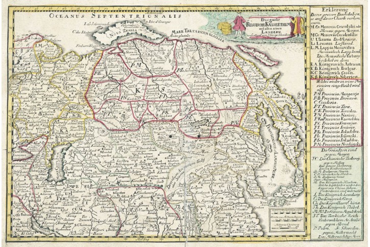 Schreiber : Russische Keyserthum, mědiryt, 1749