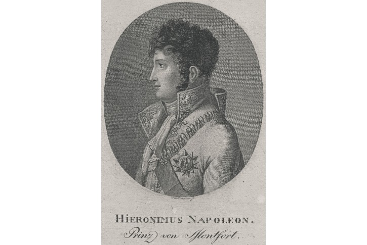 Napoleon Hieronimus , mědiryt, (1820)