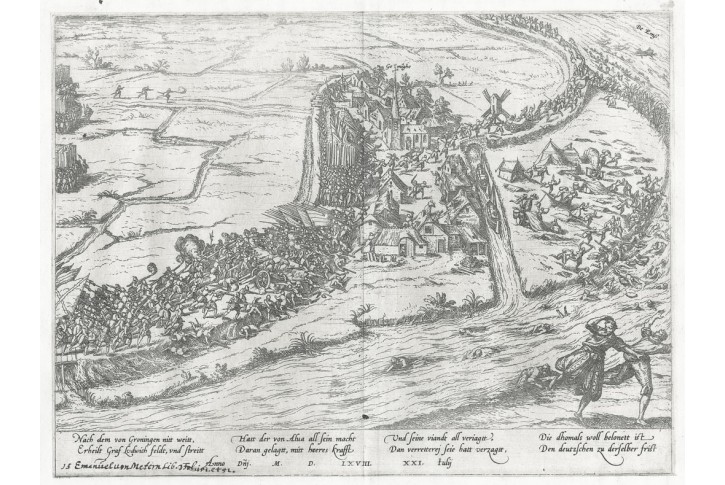 Jemmingen bitva, F. Hogenberg, mědiryt 1680