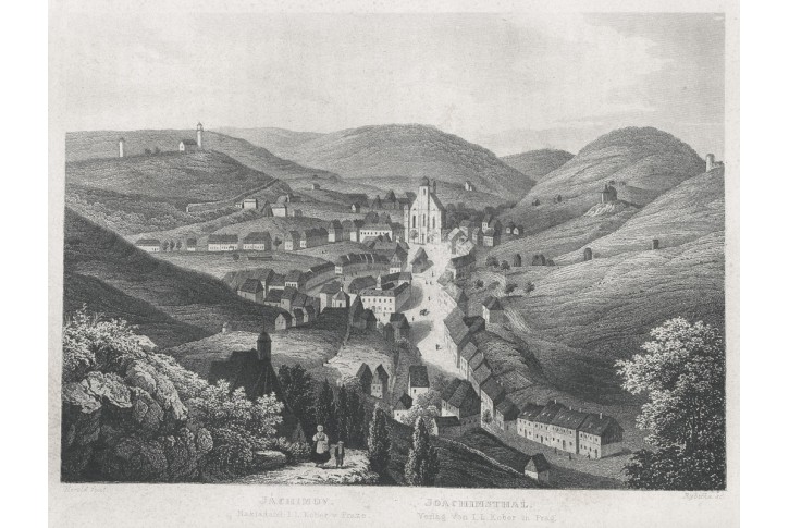 Jáchymov, Mikovec, oceloryt 1860