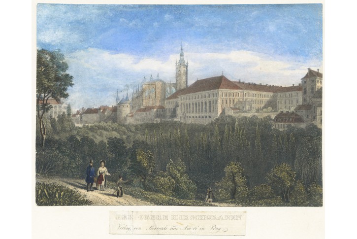 Praha Jelení, Morstadt, kolor.. oceloryt, 1850