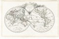 Perrot A. M.:  Mappe Monde, mědiryt, 1821