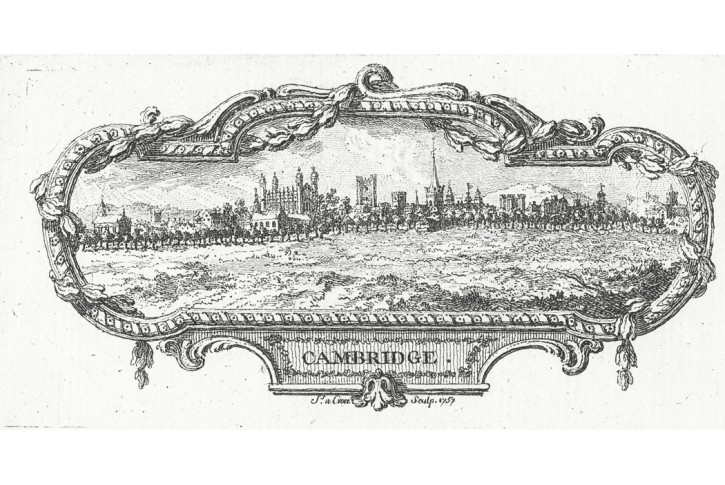 Cambridge, mědiryt, 1757