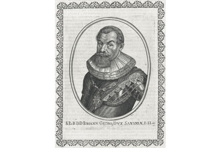 Jan Jiří I. Saský, Merian, mědiryt, (1650)