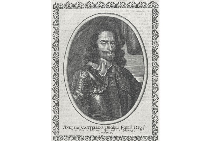 Andrea Cantelmo, Merian, mědiryt, (1650)