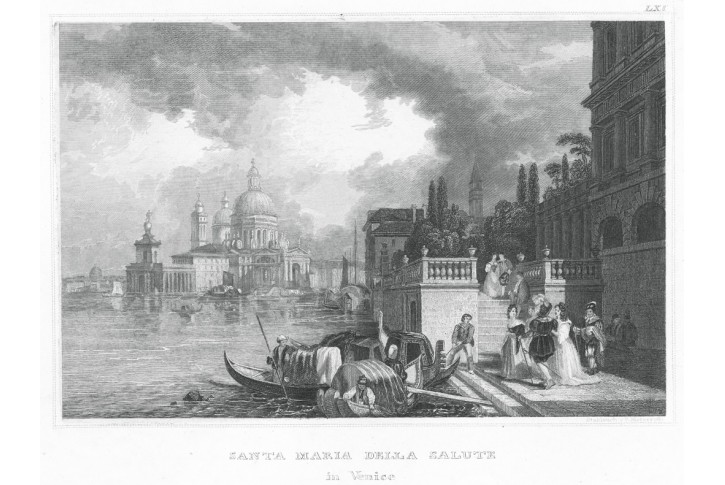 Venezia Maria Salute, Meyer, oceloryt, 1850