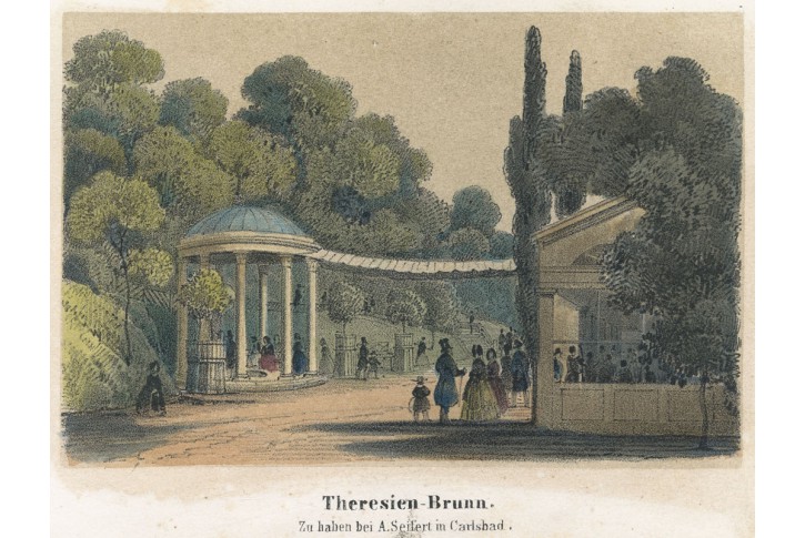 Karlovy Vary Theresien, Sandmann, litografie, 1846