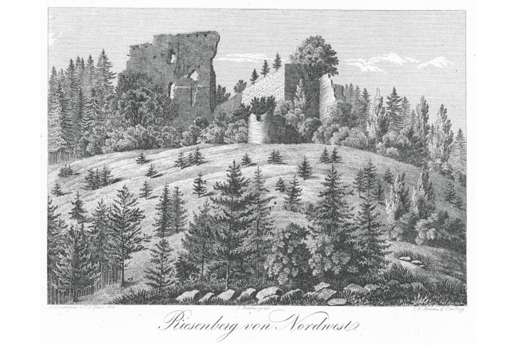 Riesenberg od sz, Heber , litografie, 1846